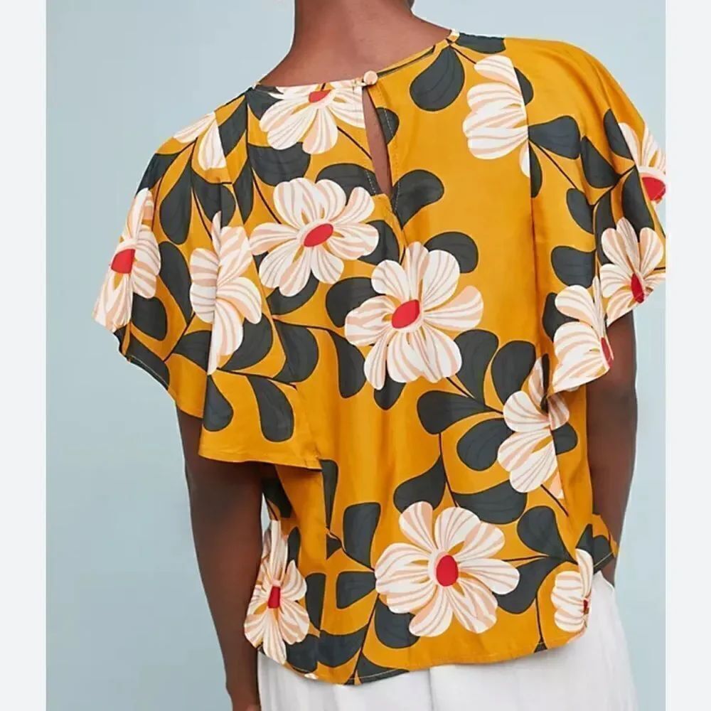 Anthropologie Eva Franco Ikebana Floral Blouse Women’s 2